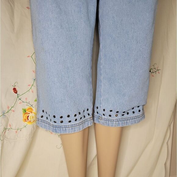 Vintage High Rise denim Jean Capris by Kyoto Kasuals - Picture 12 of 14